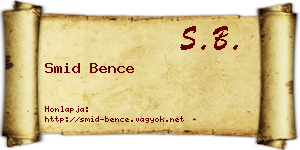 Smid Bence névjegykártya